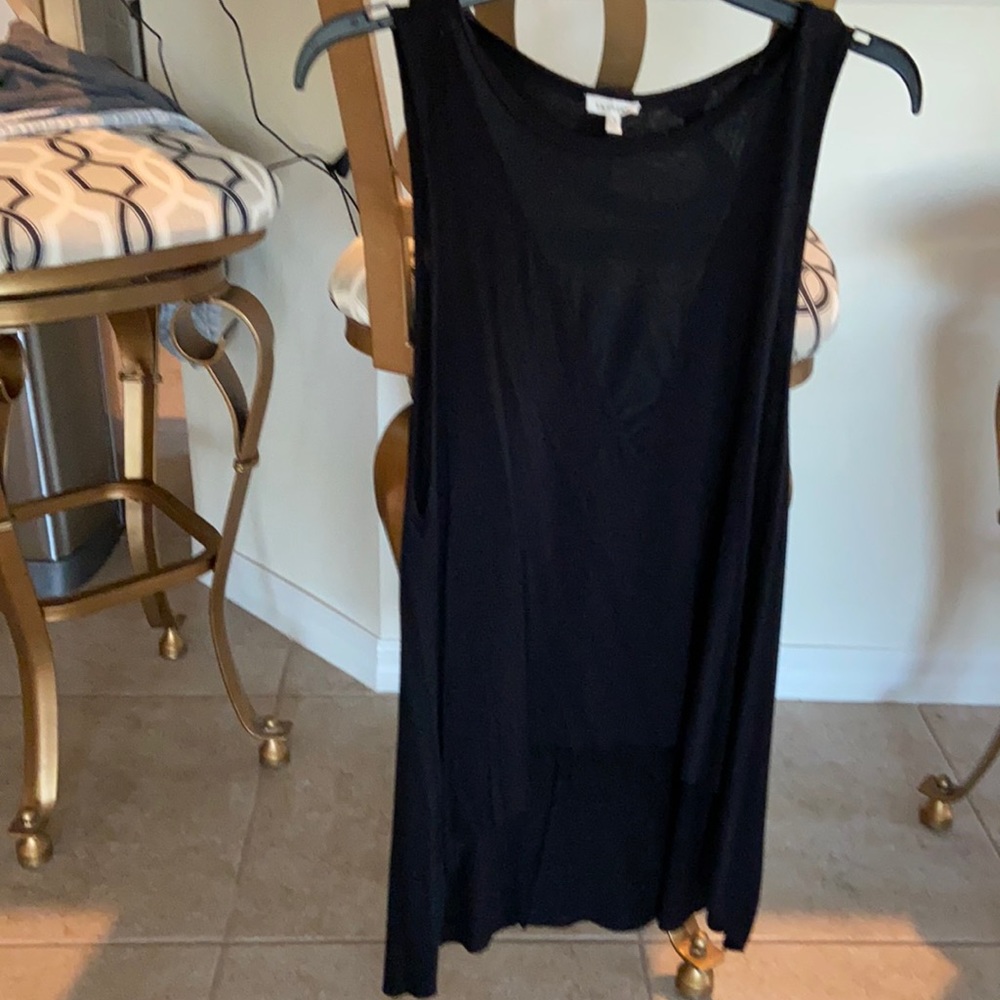 EnCreme sleeveless asymmetric black dress size m